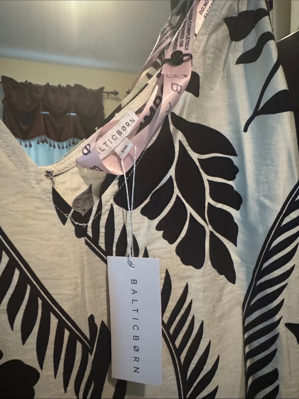Baltic Born Sofía Maxi Dress | Ivory + Black - 1XL maxi dress - Picture 6 of 7
